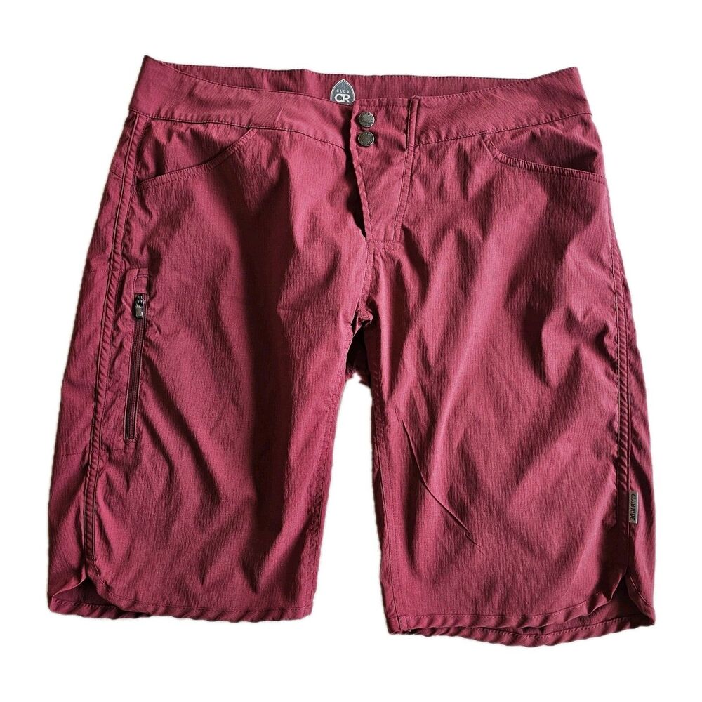 Club Ride Maroon Women's Biker Shorts sz M